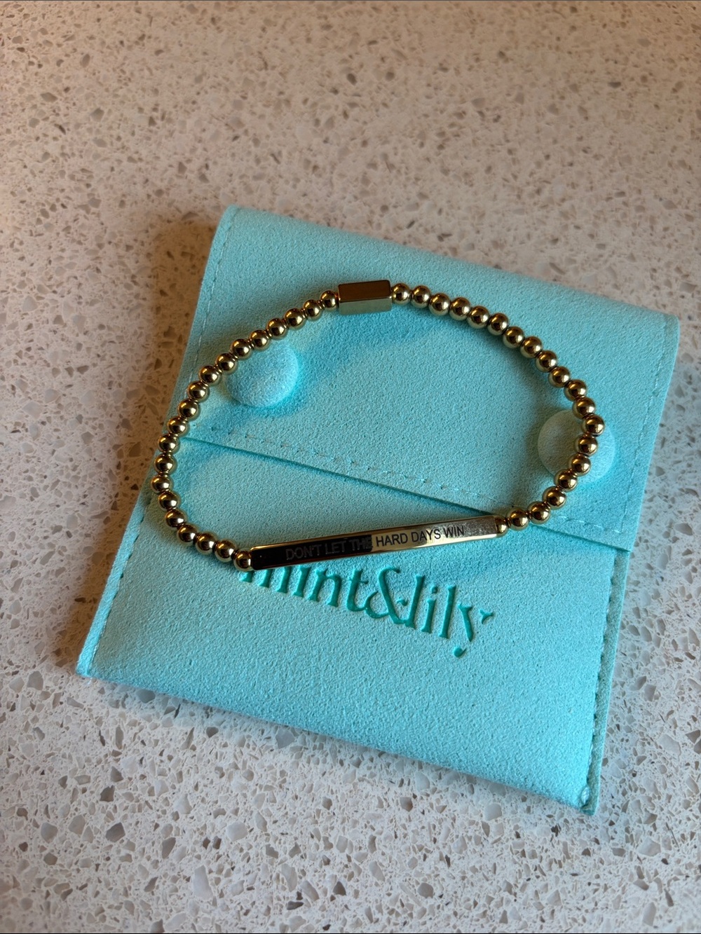 Mint & Lily  NEW - “Don't Let The Hard Days Win” Beaded Inspire Bracelet